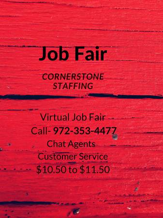 Customer Service Virtual Job Fair – 972-353-4477 (Lewisville / Grapevine / Dallas)