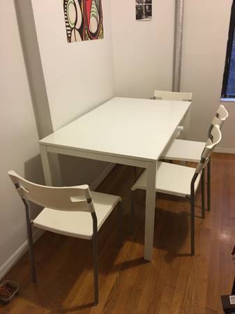 White Table and Chairs MUST GO TODAY (East Village)