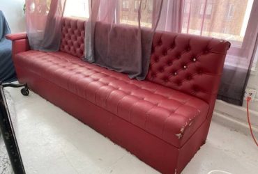 Two Red Leather Couches (Chelsea)