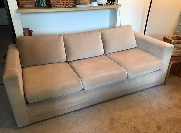 Free sleeper sofa. Soft beige fabric