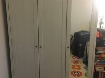 Giant white IKEA wardrobe w/ mirror (Crown Heights/Bed-Stuy)