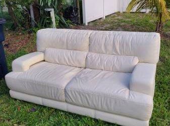 Free leather couch available (North Miami Beach)