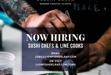 Now Hiring Sushi Chefs and Line Cooks (Delray Beach)