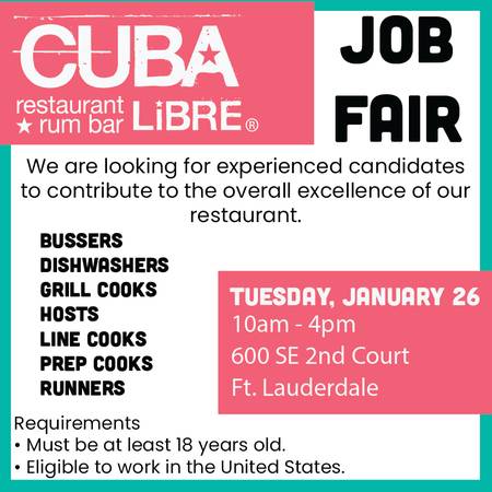 Restaurant Job Fair (Las Olas Blvd)