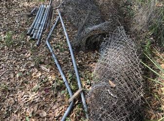 Free scrap metal / chain link fence parts (Old Seminole Heights)