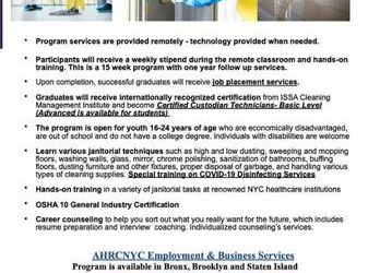 FREE PAID TRAINING-become a custodial technician TODAY!! (Staten Island)