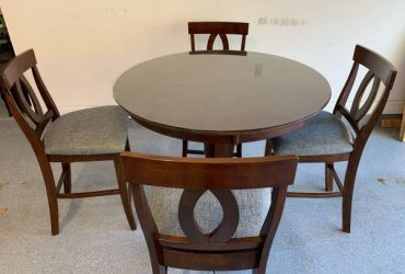 Counter height table and 4 chairs