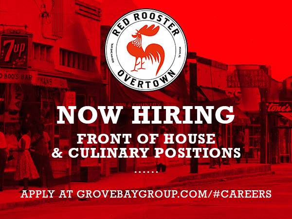 Red Rooster Overtown is Hiring Servers, Cooks, & More! (OVERTOWN)
