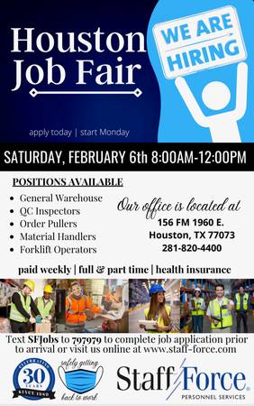 Saturday Job Fair (North Houston)