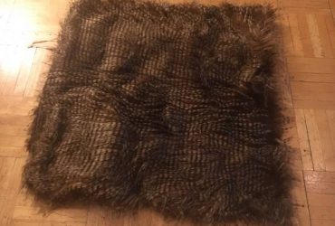 Faux fur pillow cover from Williams Sonoma, damaged (Harlem / Morningside)