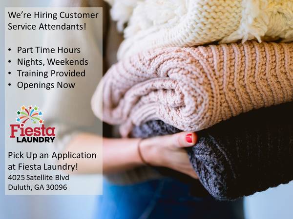 Hiring Laundry Customer Service Attendant (Duluth)