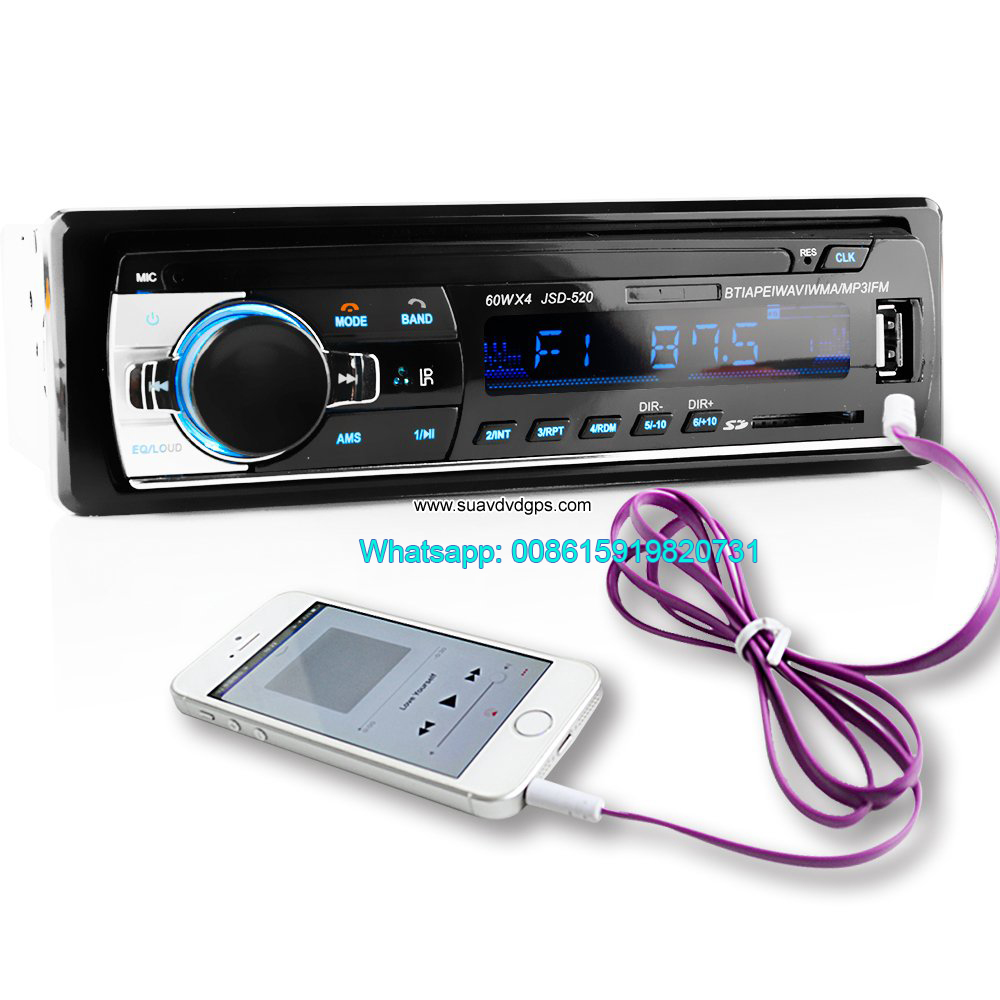 Car radio 1Din MP3 Player FM Audio Music USB SD Digital Bluetooth