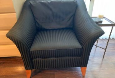 Nice black striped armchair (Boca Raton)
