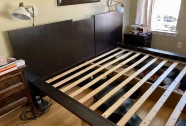 FREE King Size bed frame (NO mattress) (East Austin)