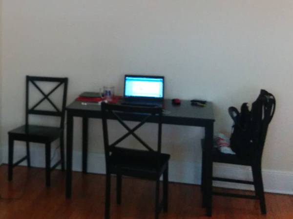 FREE Table with 2 Chairs, Black (Prospect Heights) NY