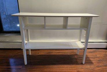 Console Table White Shelf (Midtown East)