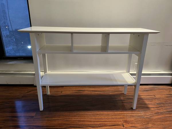 Console Table White Shelf (Midtown East)