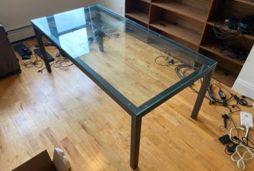 *FREE* Glass Metal Desk/Table, High Quality *FREE* (Prospect Heights, Brooklyn)