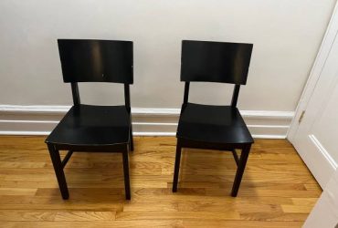 Two Black Ikea Norvald Chairs (Harlem / Morningside)