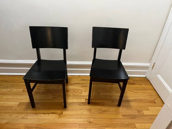 Two Black Ikea Norvald Chairs (Harlem / Morningside)