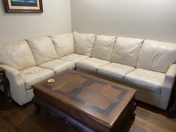 Leather Couch Sectional (NW Austin)