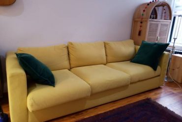 ikea vimle 3 seat couch in yellow (Murray Hill)