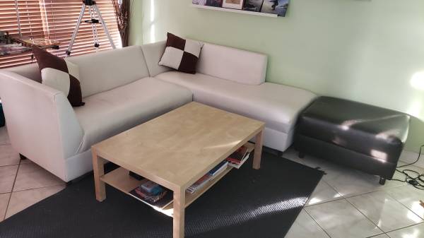 Sectional Couch W/ Ottoman and Table (Normandy Isles)