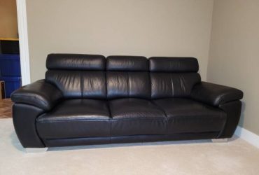 FREE Black Leather Sofa Loveseat set.
