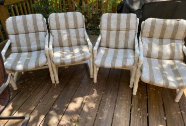 Patio chairs with cushions (Boca Raton)