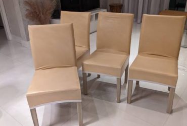 Dinner chair set of 4 with covers available for pickup (FREE) (Aventura)