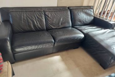 Free leather sectional and TV console (Pembroke Pines)