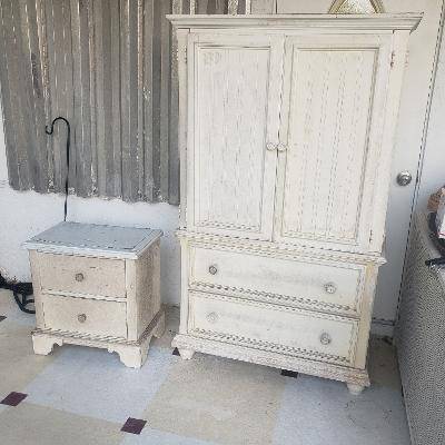 TV Stand Armoire and Matching Night Stand. (Delray Beach)
