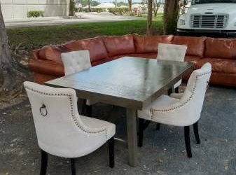 Table w 4 White chairs Great Bones (Coral Springs)