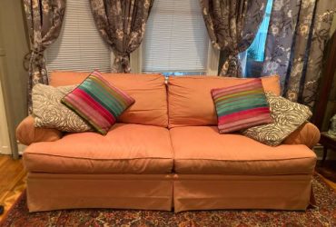 96” couch- cotton cover. From clean house (Ditmas Park)