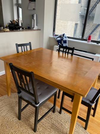 Free Dining Table with 4 chairs (Upper West Side)