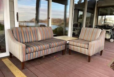 Two piece couch with table NY