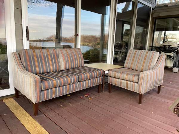 Two piece couch with table NY