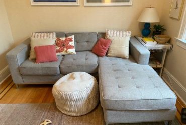 Gus Modern Sectional Couch ("Jane Bisectional") (Dobbs Ferry)