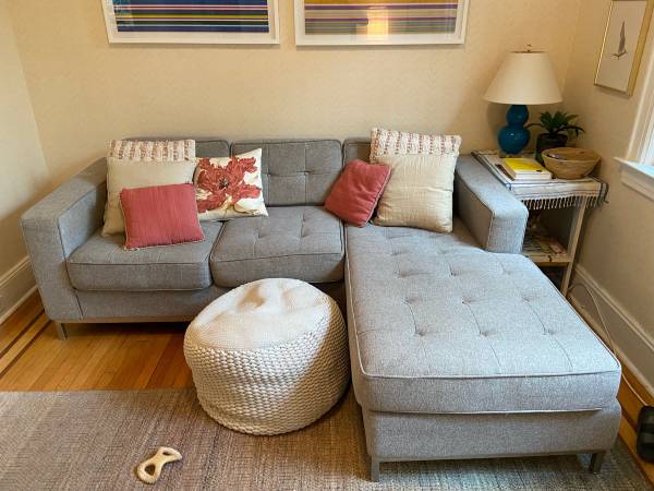 Gus Modern Sectional Couch ("Jane Bisectional") (Dobbs Ferry)