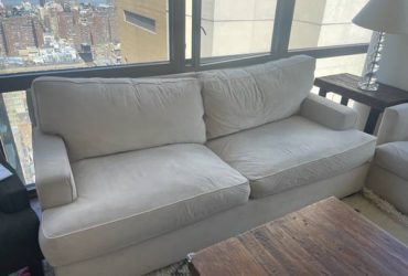 Beige Microfiber Sleeper Sofa 40×82 (Chelsea)