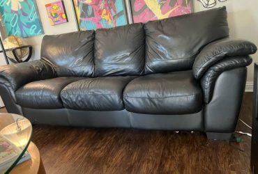Free Black Leather couch (McKinney falls area)