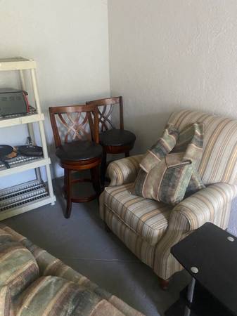 La-Z-Boy couch, La-Z-Boy chair like new, TV stand, two outdoor chairs, (Fort Lauderdale)