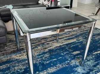 Beautiful glass and metal table (Miami Beach)