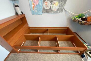 Captain’s Bed Frame w/ Drawers and Shelf