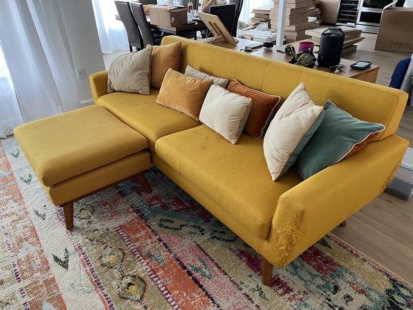 Free Modway Engage Mid-Century Modern Upholstered Fabric Sofa