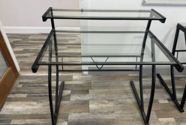 2 glass desks w/ two layers (Plantation)