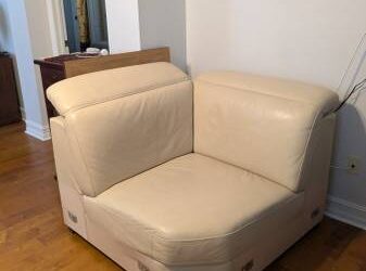 Free cream leather couch sectional (Wesley Chapel)