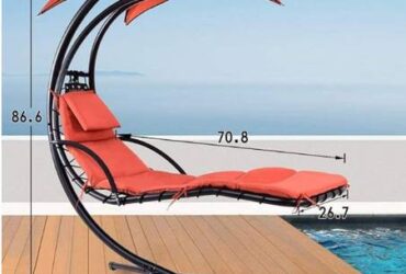 Hanging Curved Chaise Lounge Chair Swing (Peoplestown)