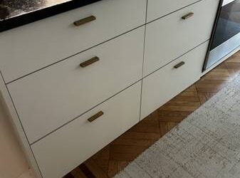 4 Semi-Custom Greige Cabinet Fronts for Ikea Cabinets (Fort Greene)