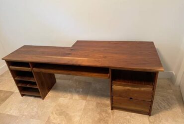 Large wood, custom handmade studio/office desk (Coconut Grove)